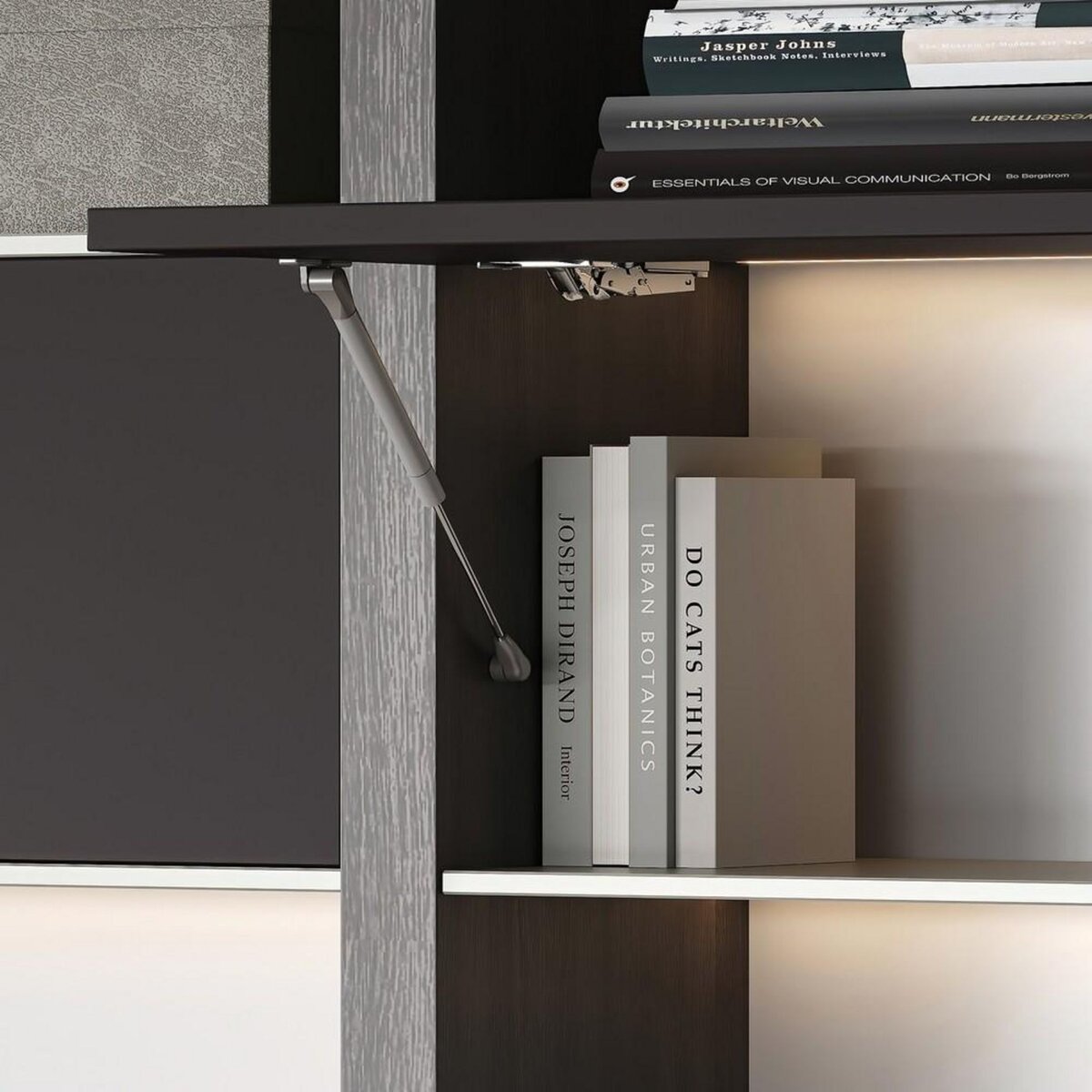 EMUCA SRL Kit de rangement de chaussures en métal - coulisses à fermeture souple pour armoire- réglable- module 900mm- Noir texturé