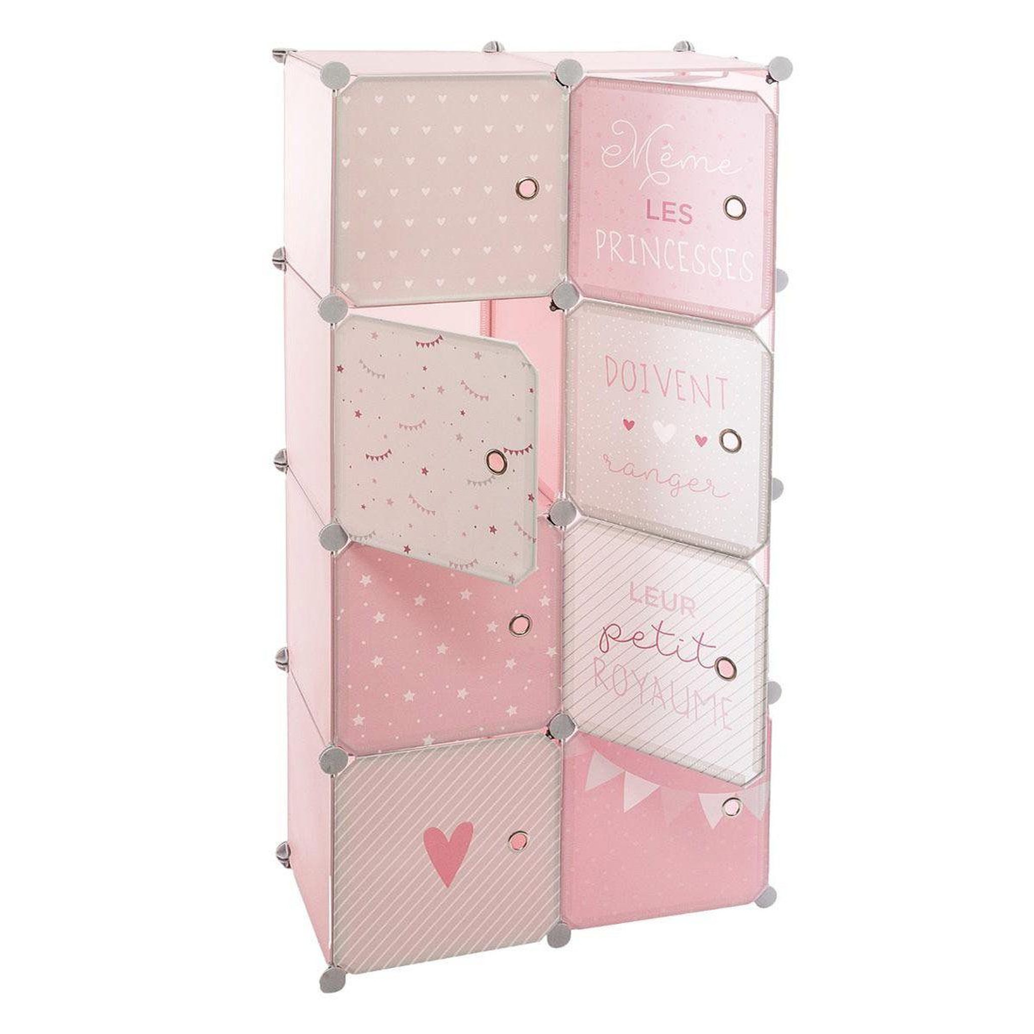 Voir la diapositive 2 : Atmosphera Kids Armoire penderie enfants  univers  124cm rose