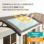 Voir la diapositive 5 : OUTSUNNY Auvent marquise de porte design voûté arrondi dim. 195L x 80l x 23H cm polycarbonate plastique