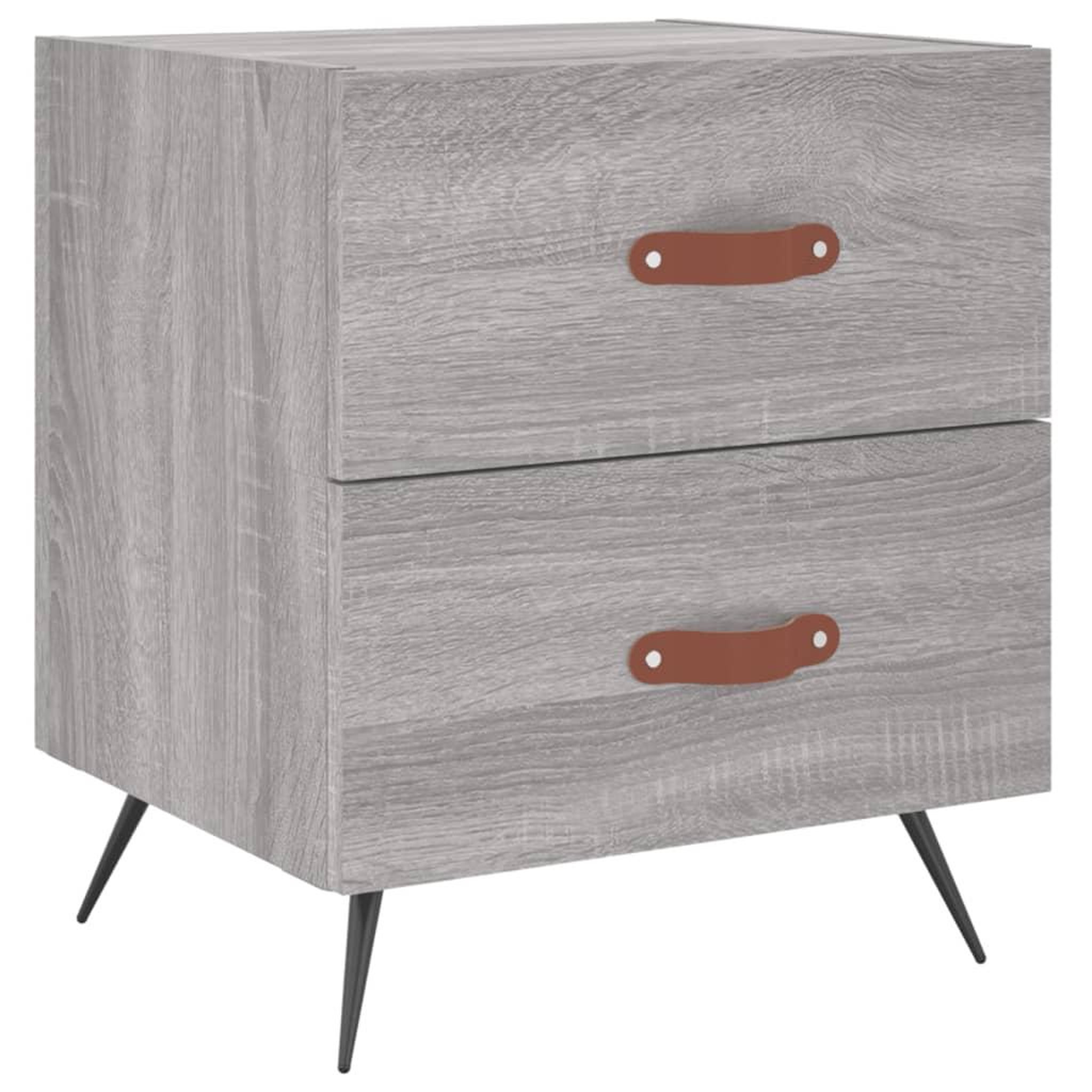 Voir la diapositive 5 : VIDAXL Tables de chevet 2 pcs sonoma gris 40x35x47,5 cm