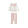 Voir la diapositive 1 : Petit Béguin Pyjama enfant 2 pièces en velours écru Louisa
