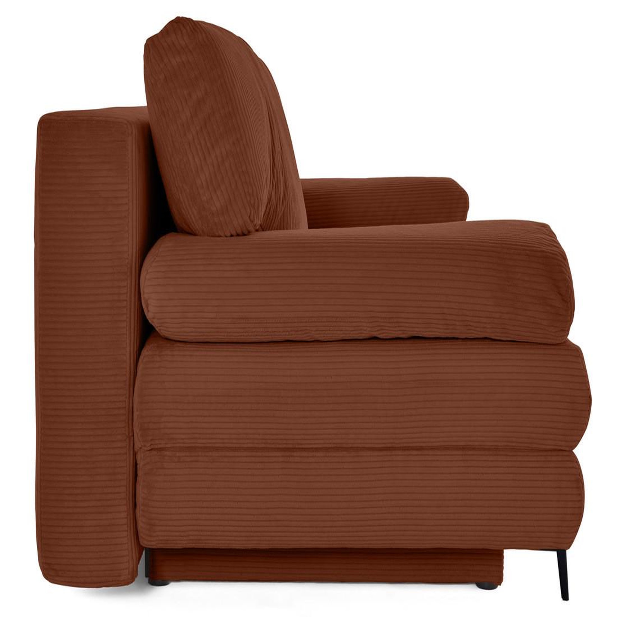 Voir la diapositive 5 : BEST MOBILIER Elton - canapé 3 places convertible avec coffre en velours côtelé