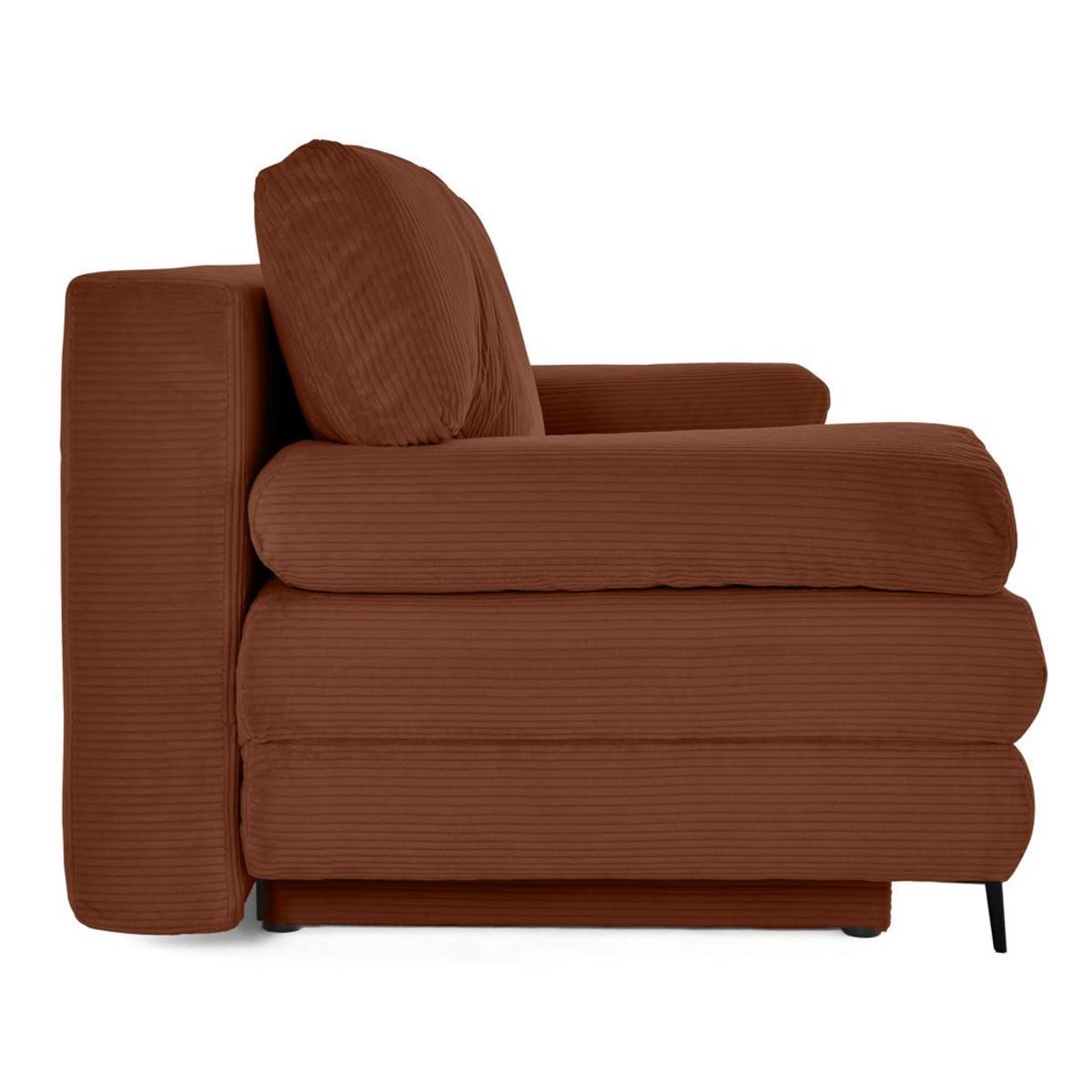 BEST MOBILIER Elton - canapé 3 places convertible avec coffre en velours côtelé