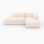 Rendez vous déco Canapé d'angle droit modulable en velours côtelé 4 places-Mina