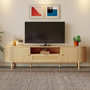 Voir la diapositive 2 : MERAX Meuble tv naturel 175 cm mdf