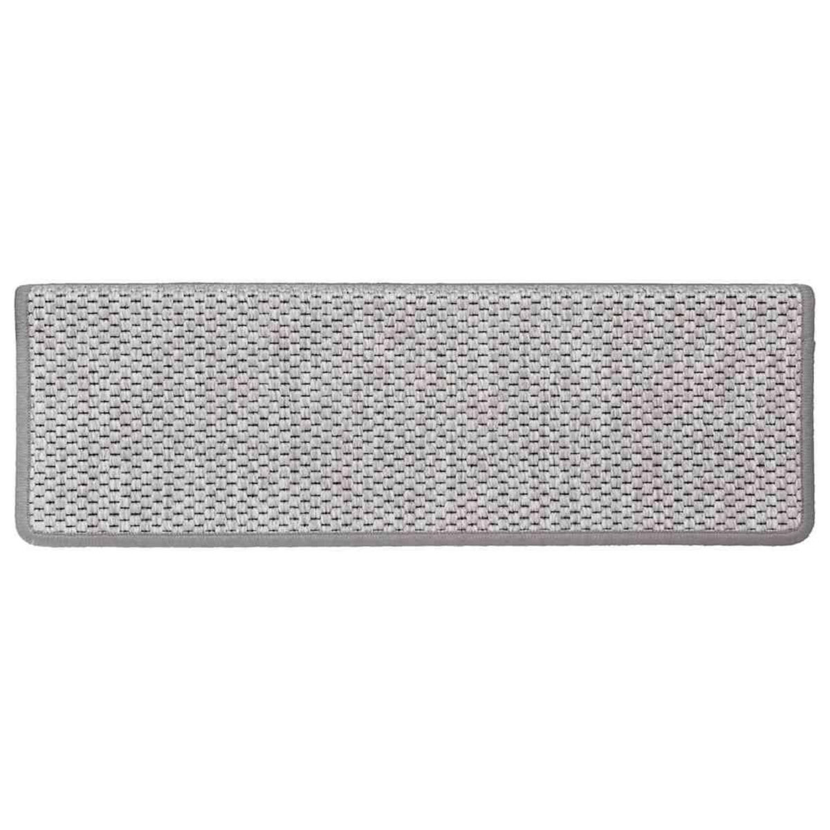 VIDAXL Tapis d'escalier autocollants 30 pcs 65x21x4 cm platine