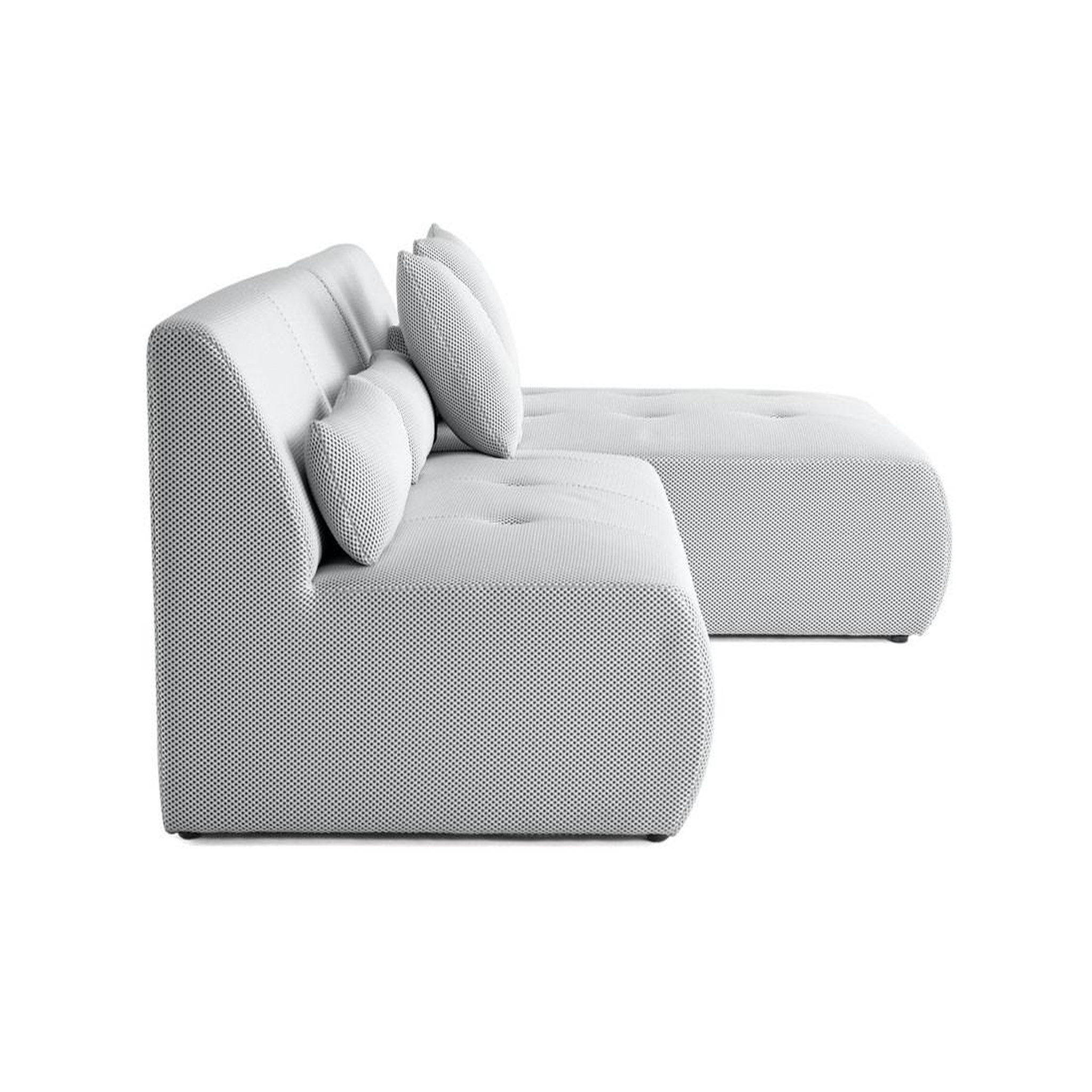 Voir la diapositive 4 : LISA DESIGN Onyx - canapé modulable d'angle réversible 4 places - en tissu mailles 3d