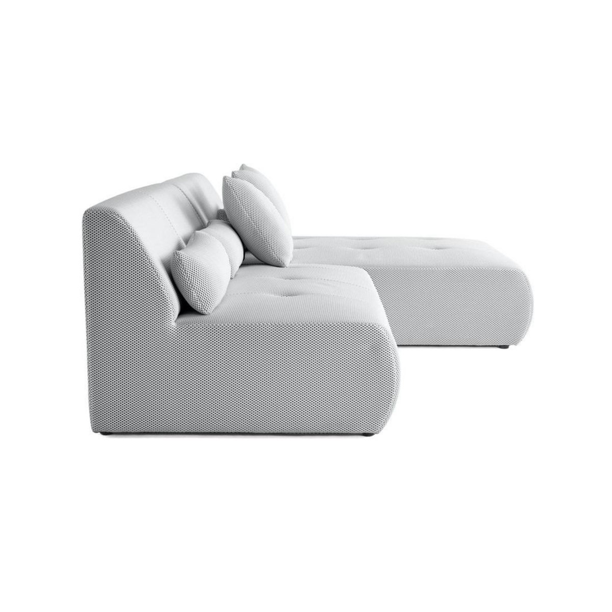 LISA DESIGN Onyx - canapé modulable d'angle réversible 4 places - en tissu mailles 3d