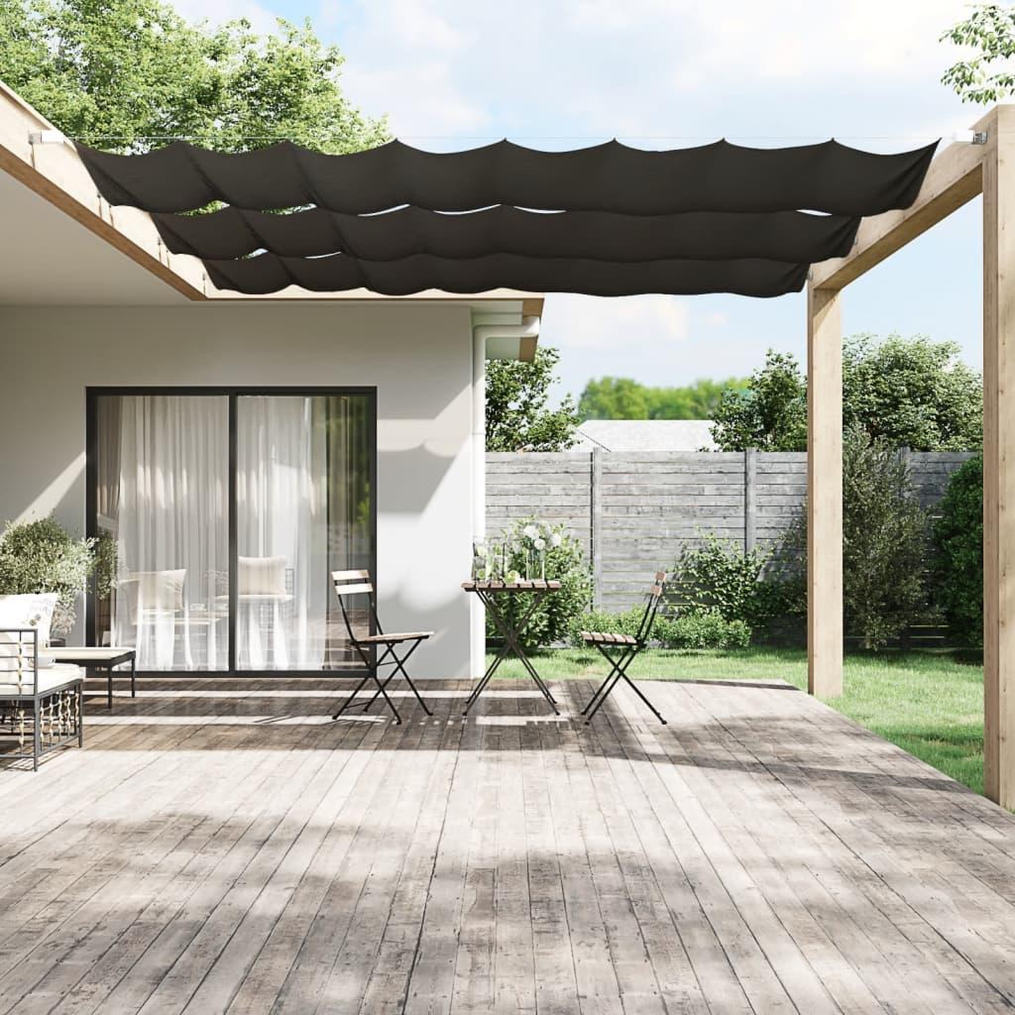 Voir la diapositive 1 : VIDAXL Auvent vertical Anthracite 100x800 cm Tissu oxford