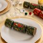Voir la diapositive 2 : FEERIC LIGHT & CHRISTMAS Lot de 6 crackers imprimés Casse-Noisette - Rouge et vert