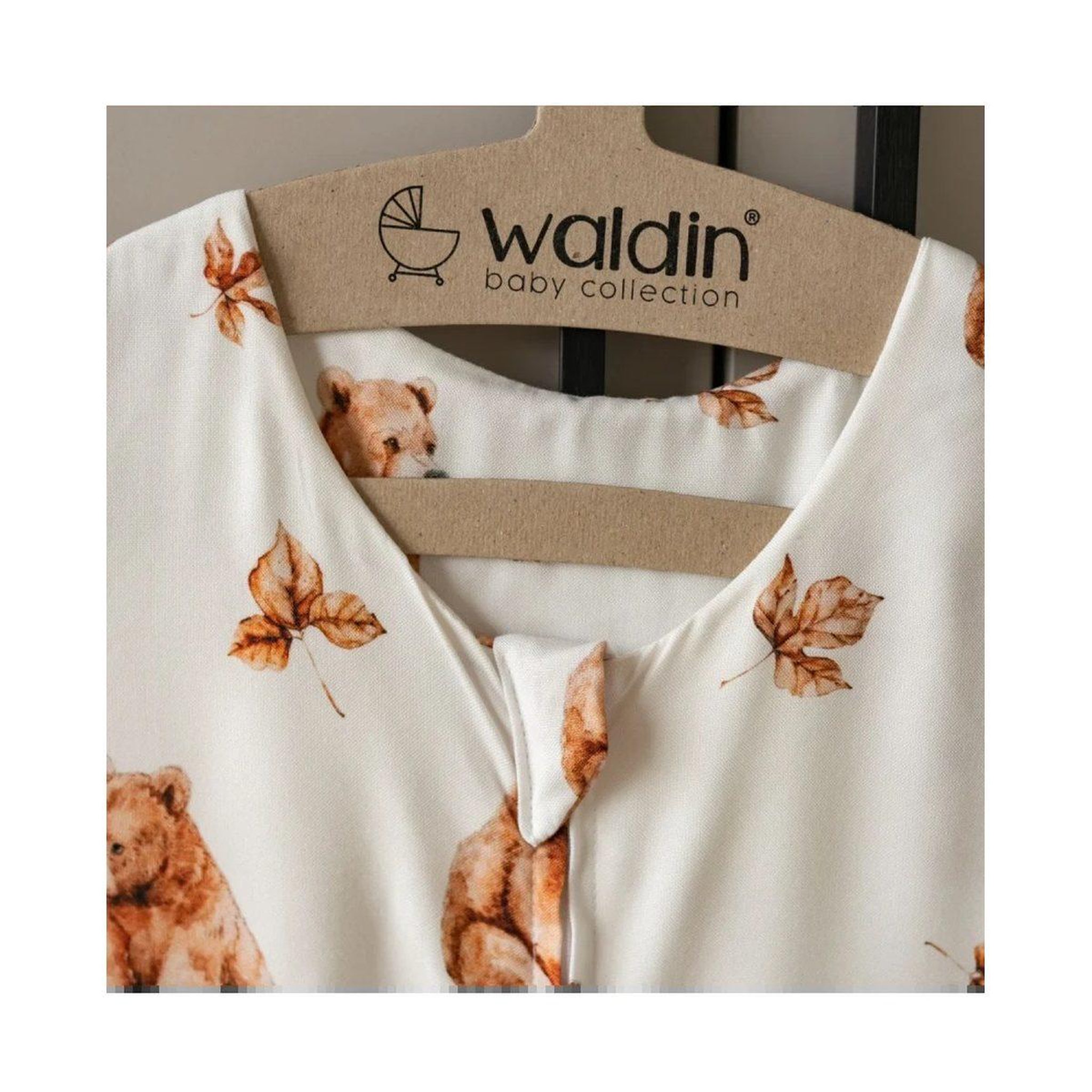 Voir la diapositive 5 : WALDIN Gigoteuse en bambou 40 × 64 cm 0,5 TOG - taille S - motif oursons, beige
