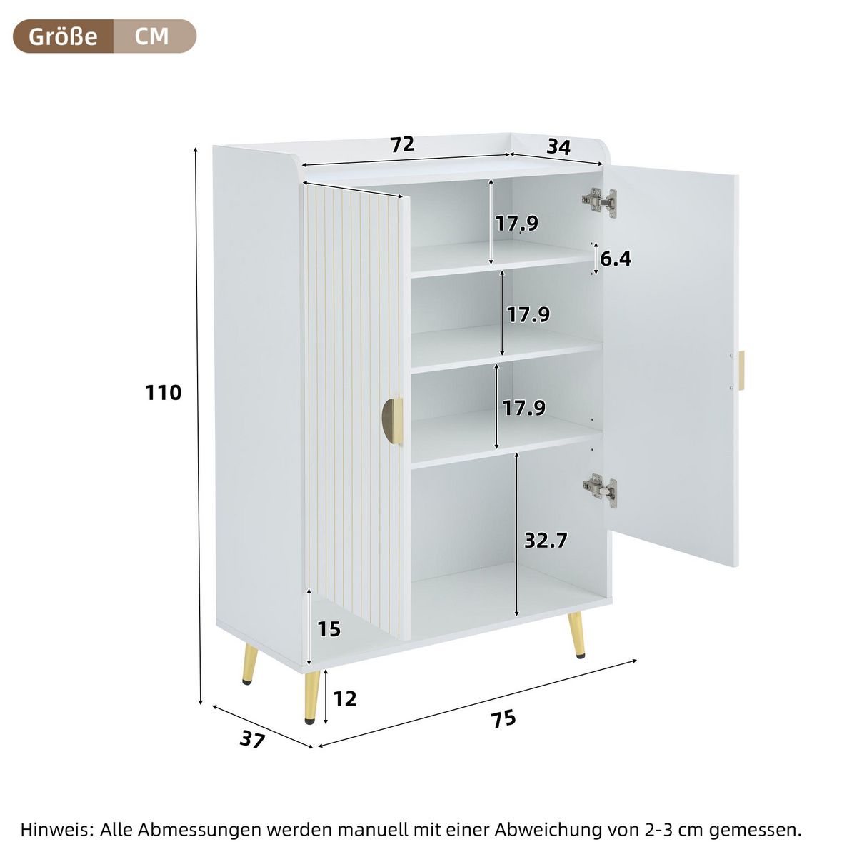 MERAX Meuble à chaussures 12 paires blanc mdf