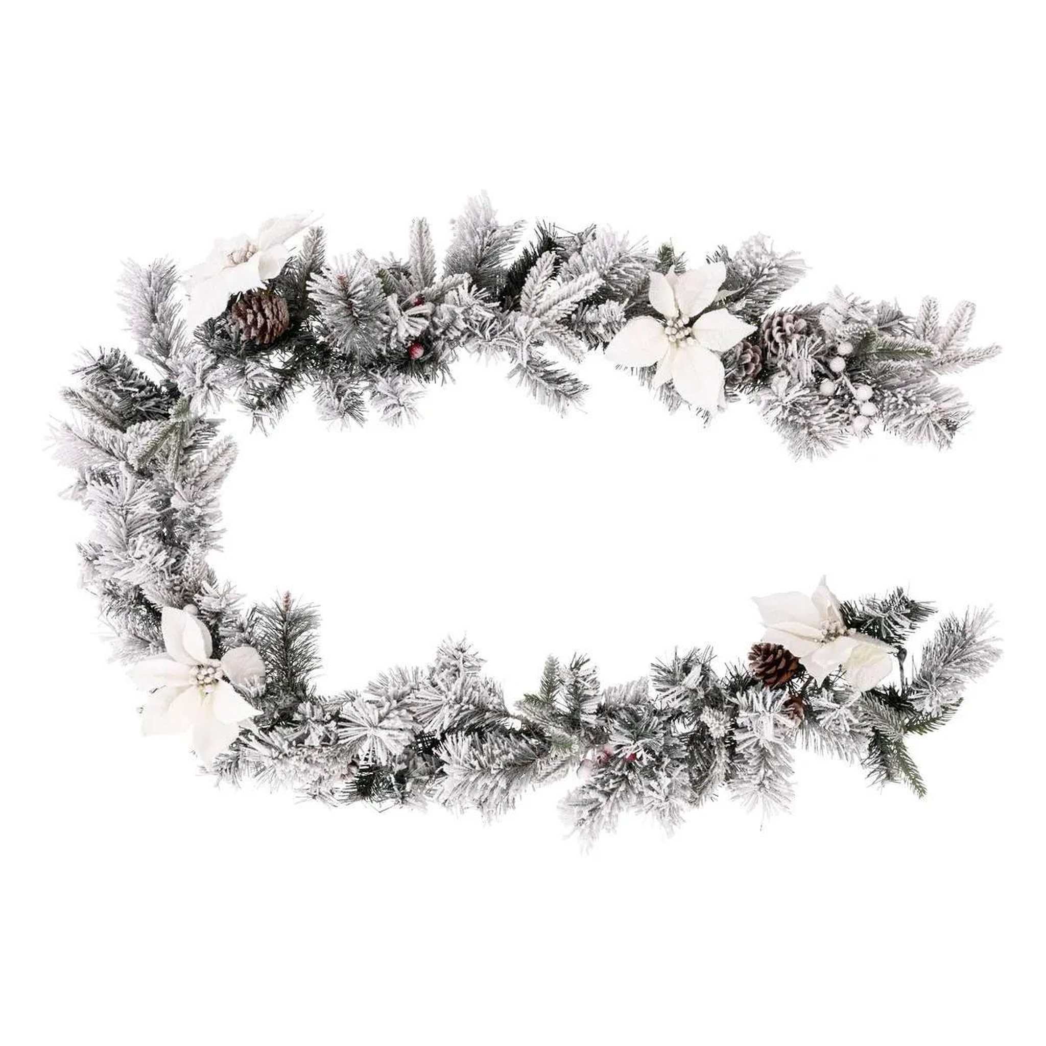 ATMOSPHERA Guirlande de noël  floqué  200cm blanc & vert