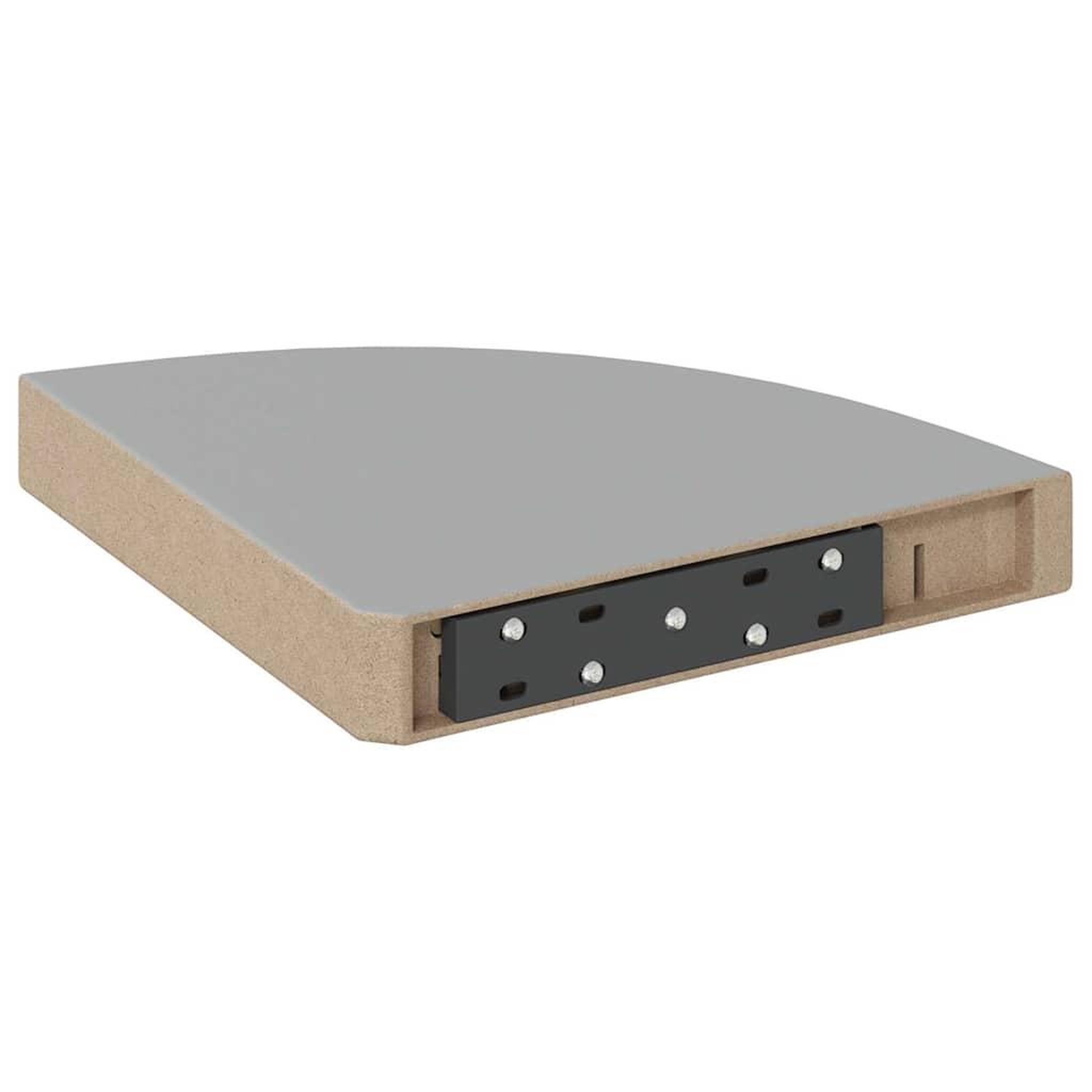 Voir la diapositive 6 : VIDAXL Etagere d'angle flottante gris 25x25x3,8 cm MDF