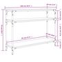 Voir la diapositive 6 : VIDAXL Table console sonoma gris 100x29x75 cm bois d'ingenierie