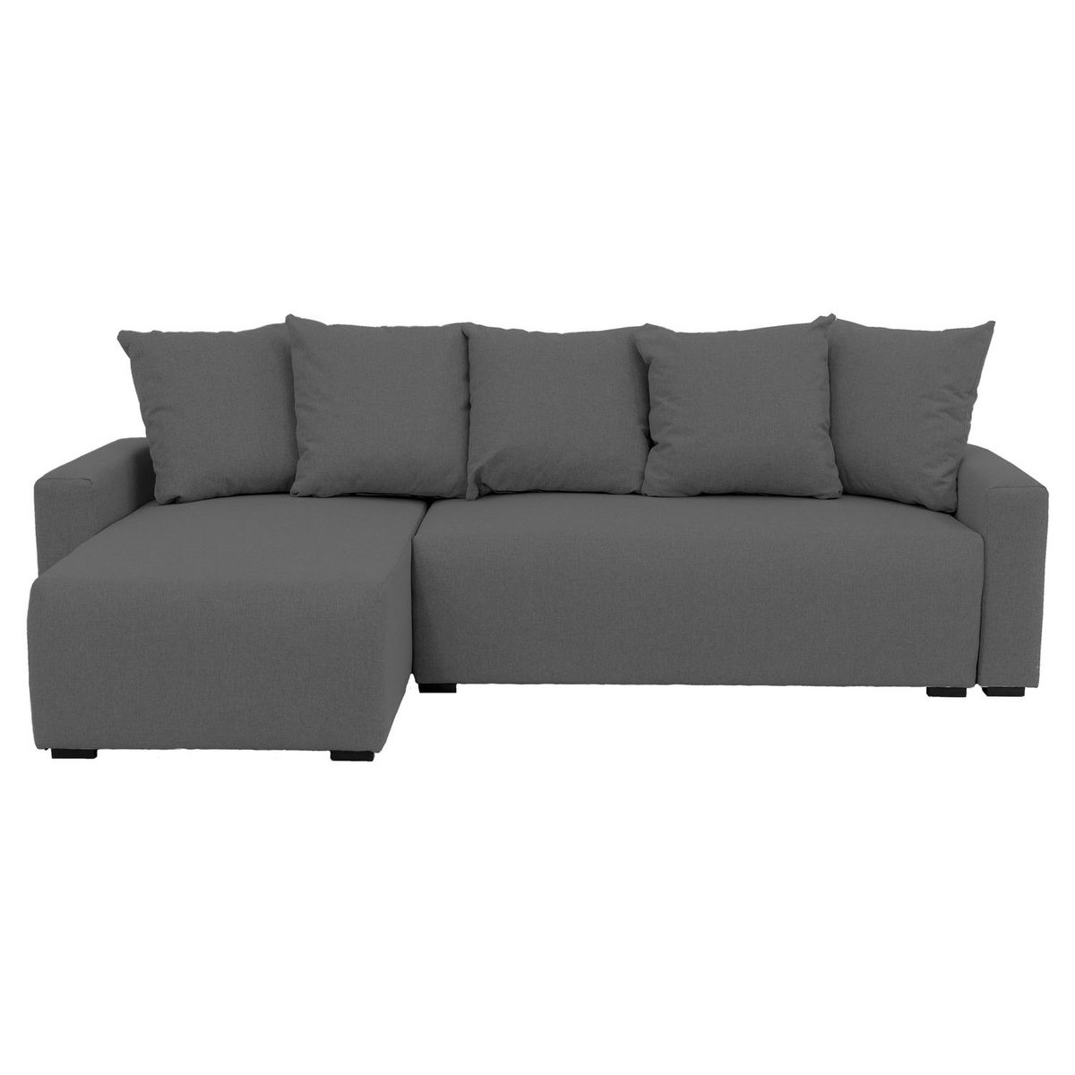 Canapé d'angle gauche fixe convertible 5 places avec coffre de rangement MATT