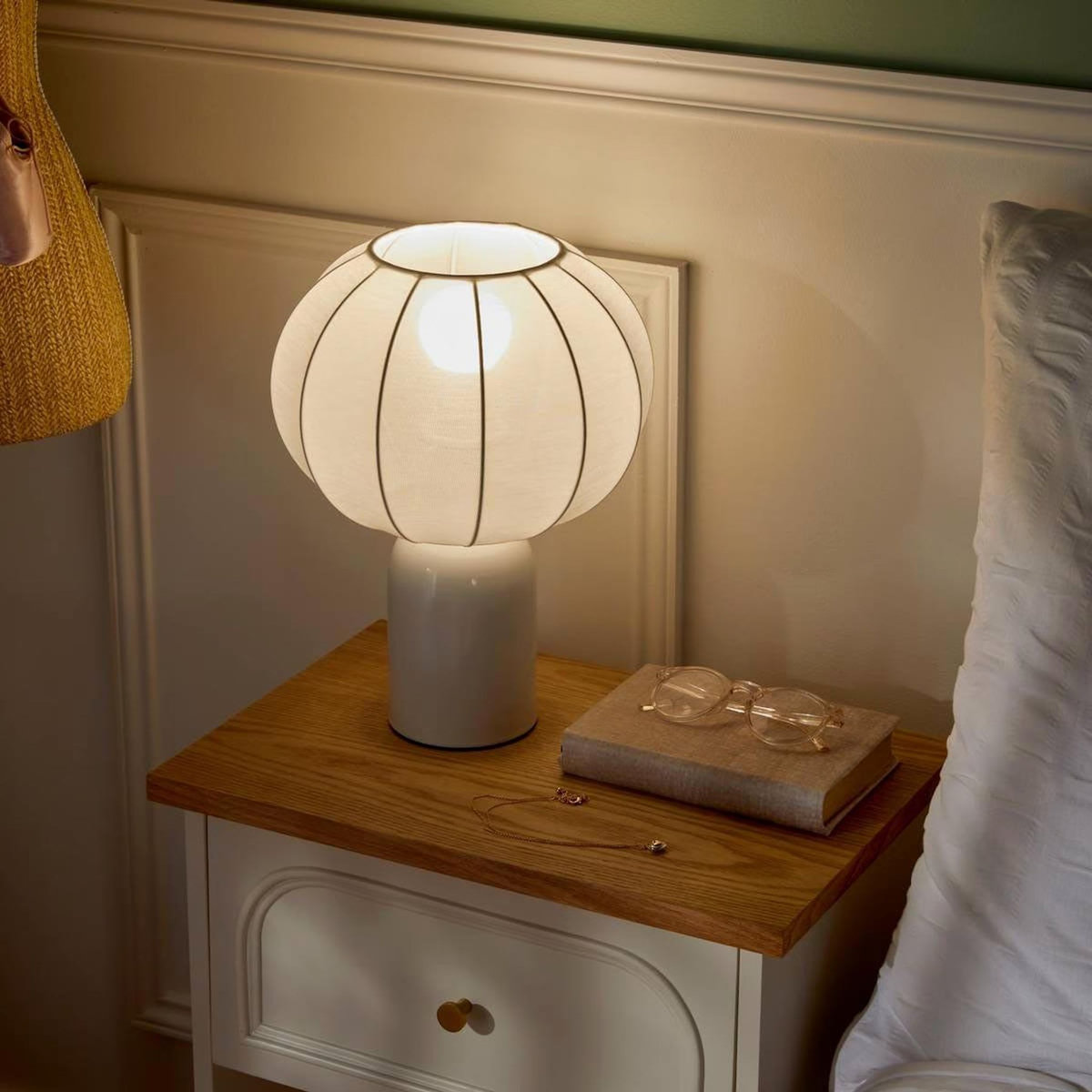 ATMOSPHERA Lampe à Poser en Métal  Tobie  33cm Blanc