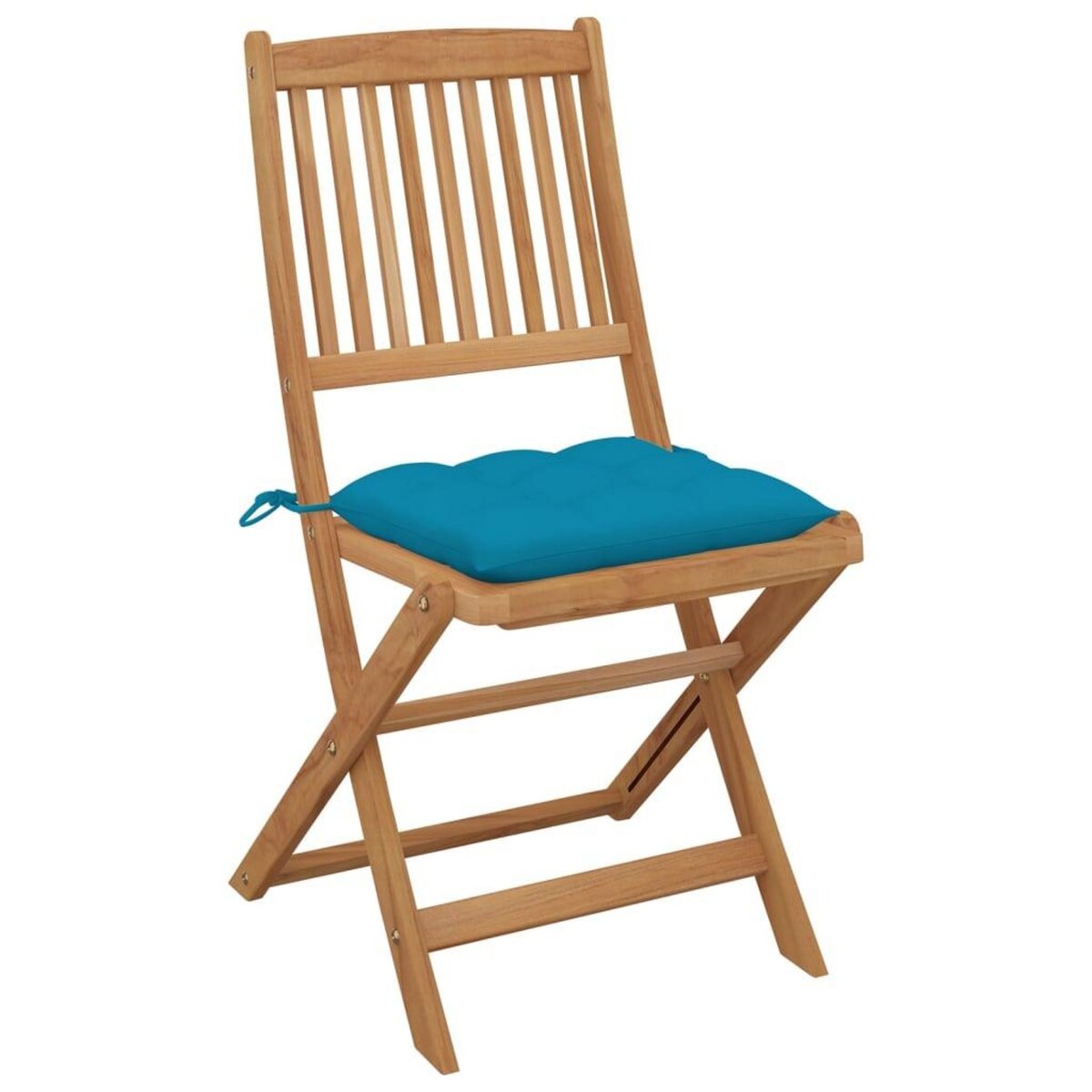 VIDAXL Chaises pliables d'exterieur et coussins lot de 8 Bois d'acacia