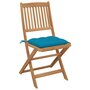 Voir la diapositive 4 : VIDAXL Chaises pliables d'exterieur et coussins lot de 8 Bois d'acacia
