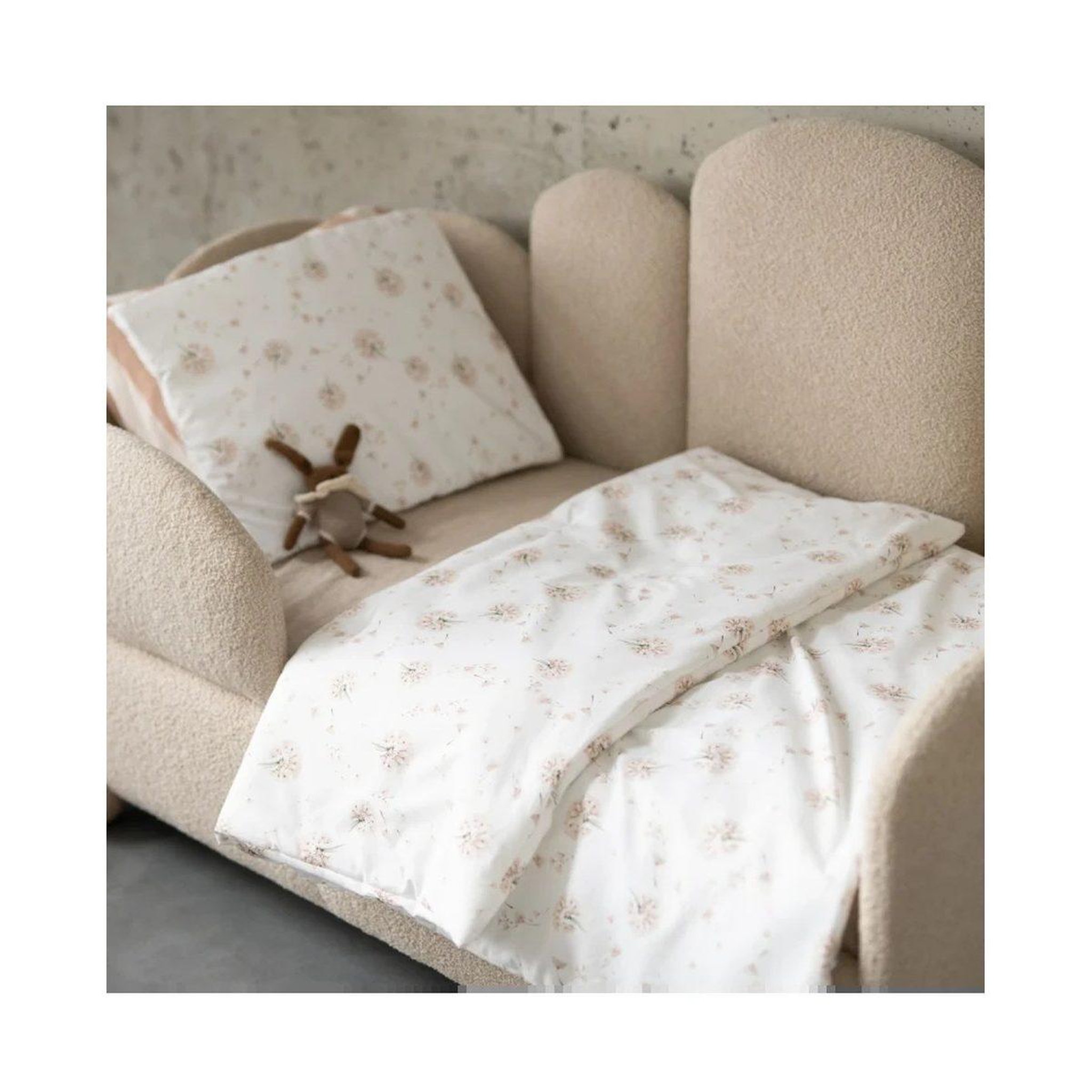 Voir la diapositive 3 : WALDIN Parure de lit bébé couette et oreiller 120 × 90 cm - taille L - pissenlits