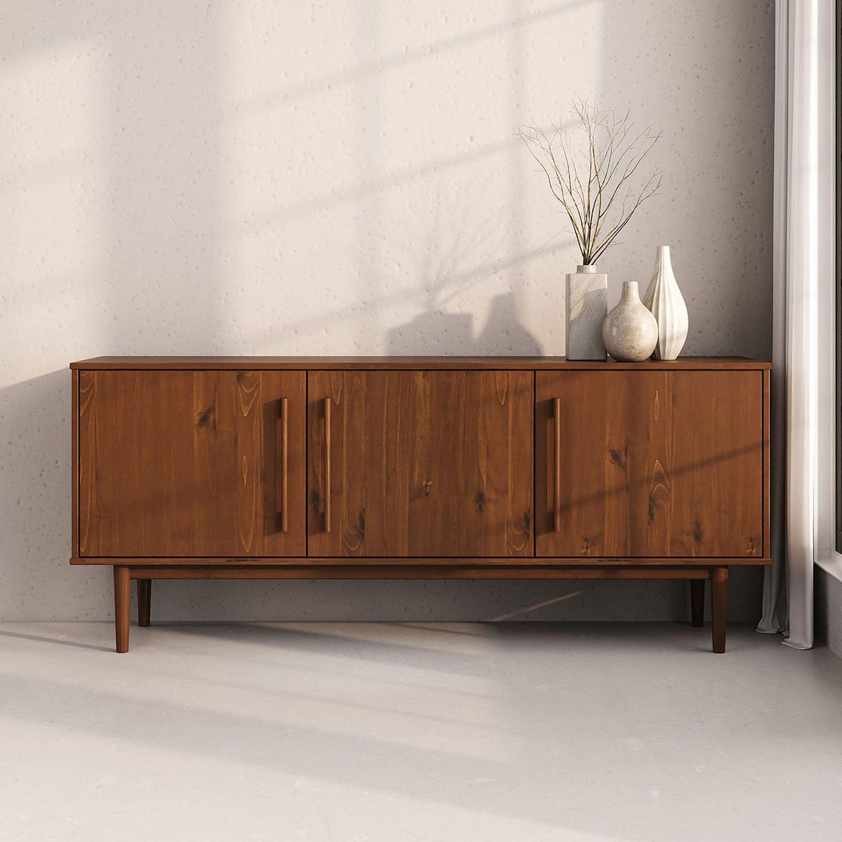 IDIMEX Buffet TECCA L 170 cm 3 portes en bois massif