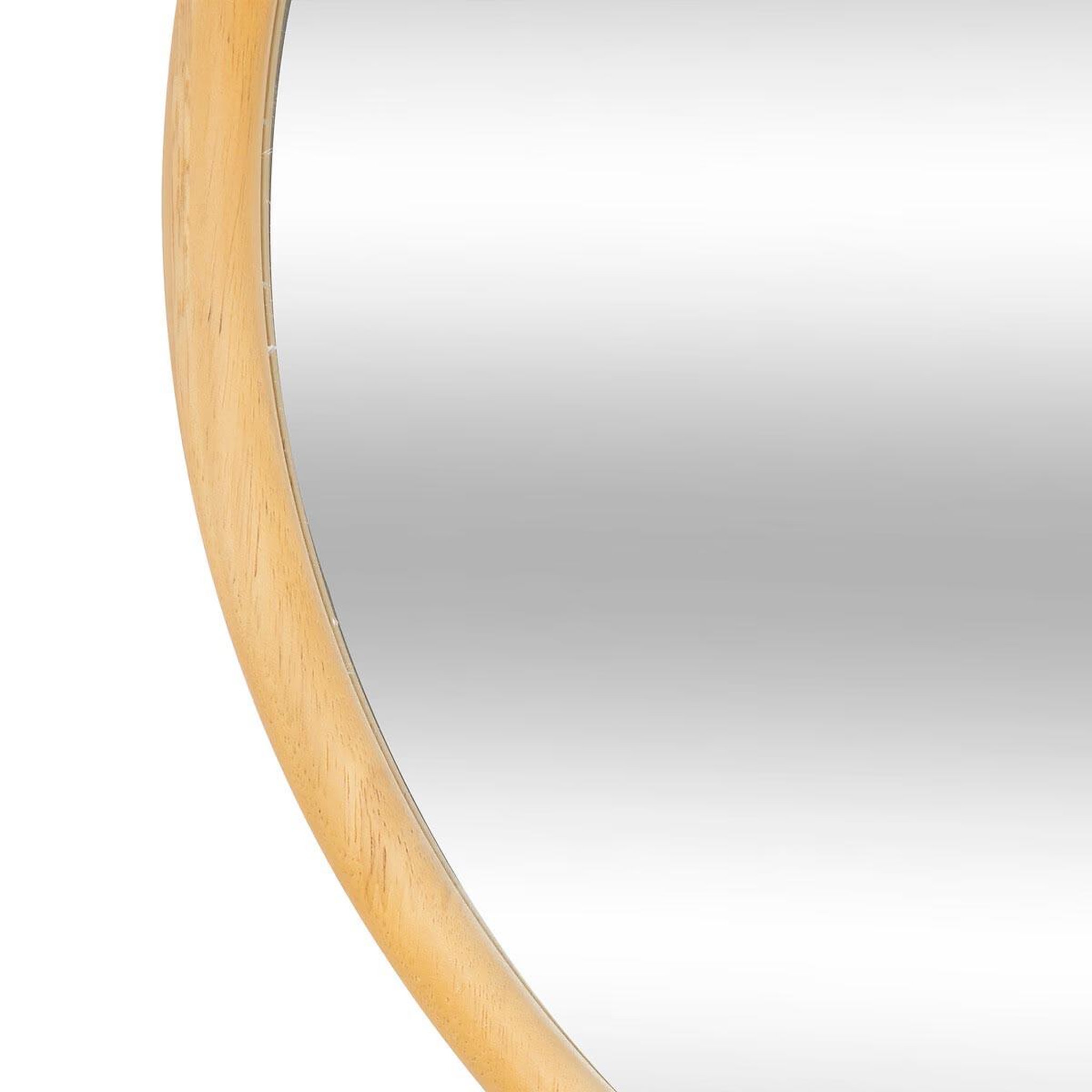 Voir la diapositive 2 : ATMOSPHERA Miroir mural rond  kim  55cm naturel