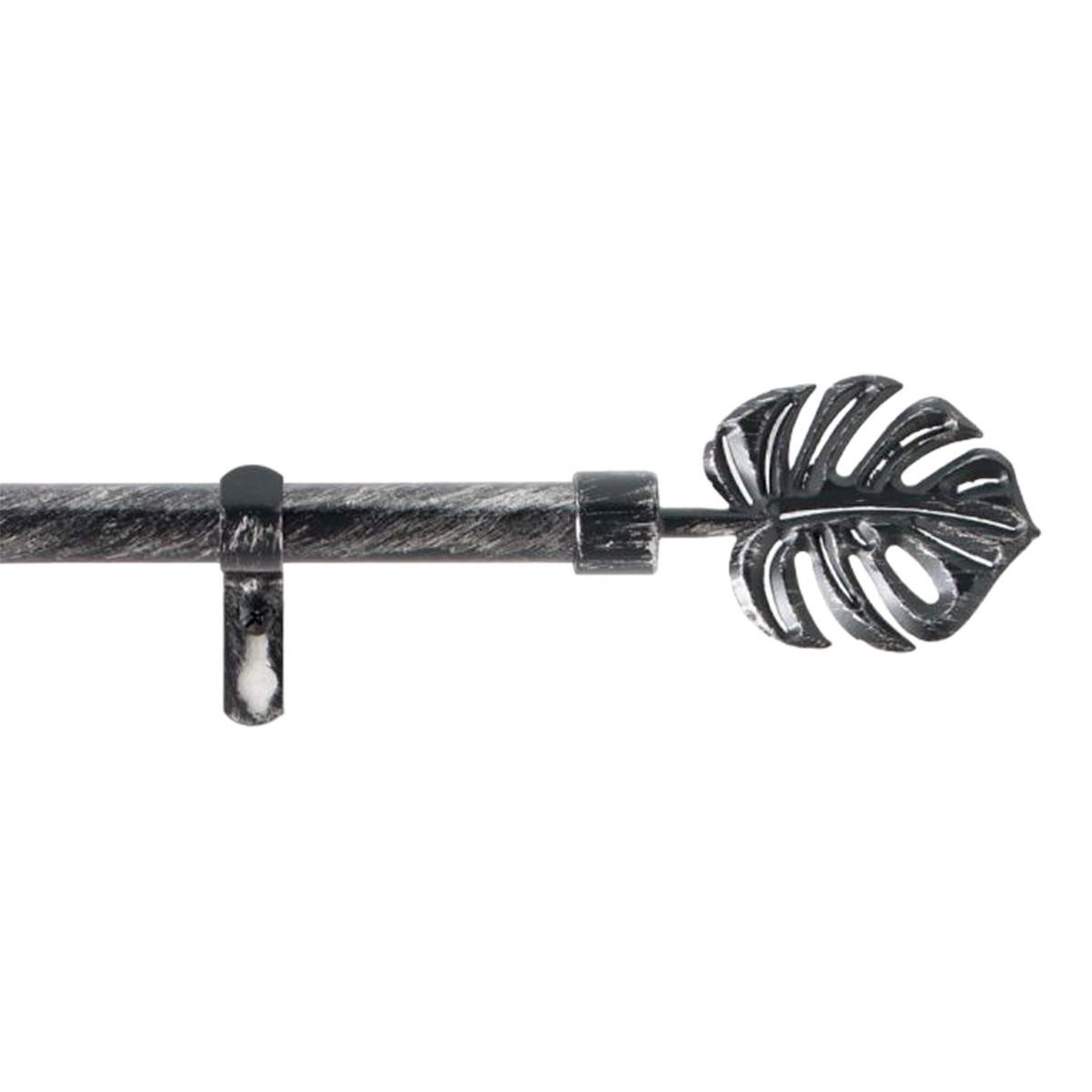 Douceur d'Intérieur Kit Tringle Déco Extensible  Tropi  120-210cm Noir