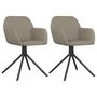 Voir la diapositive 2 : VIDAXL Chaises pivotantes a manger lot de 2 Gris clair Velours