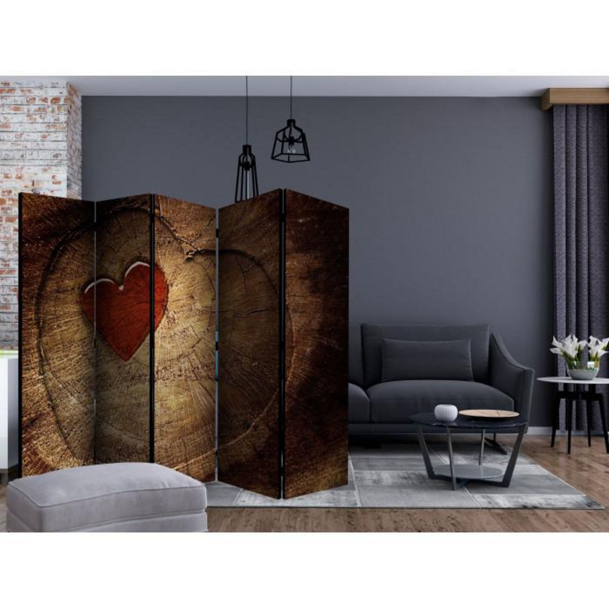Paris Prix Paravent 5 Volets  Eternal Love  172x225cm