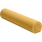 BATON ROUGE Drap housse 100% percale de coton lavé - jaune moutarde. Coloris disponibles : Jaune