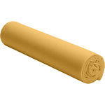 BATON ROUGE Drap housse 100% percale de coton lavé - jaune moutarde. Coloris disponibles : Jaune