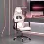 Voir la diapositive 1 : VIDAXL Chaise de jeu avec repose-pied Blanc et rose Similicuir