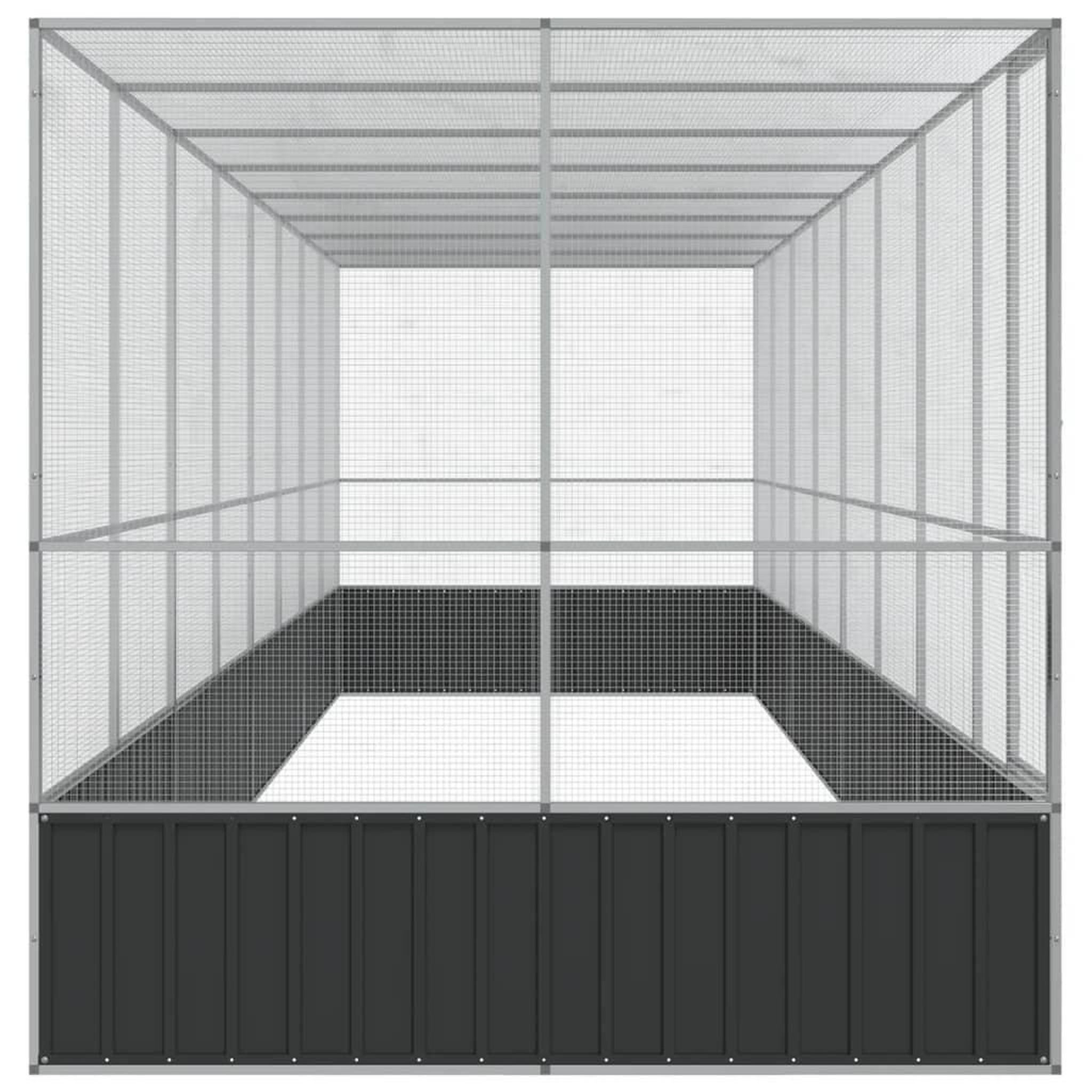 Voir la diapositive 4 : VIDAXL Voliere avec extension argente 832x207x212 cm acier