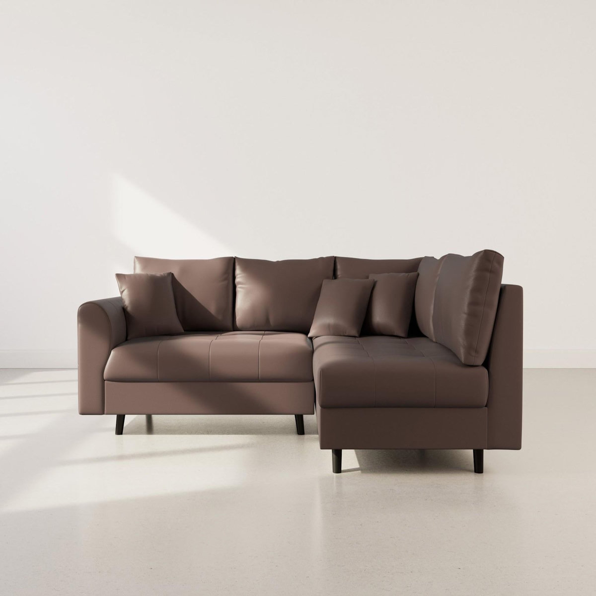 LISA DESIGN Rune - canapé d'angle droit 4 places en simili