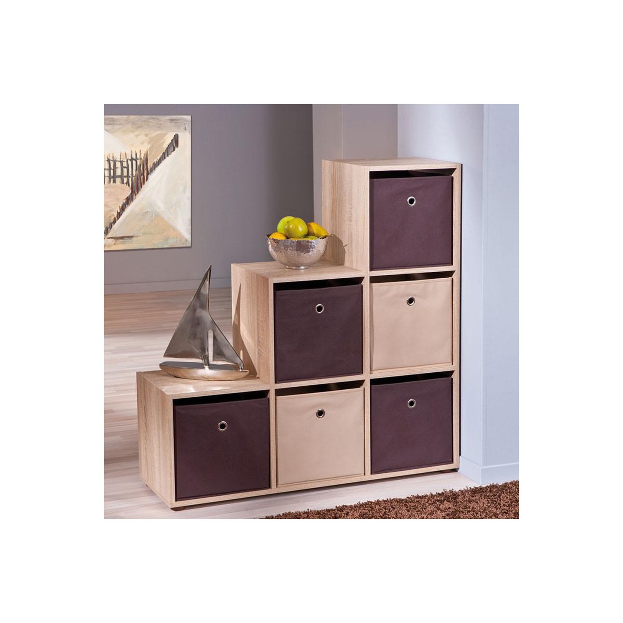 Voir la diapositive 3 : INTERLINK Boîte de rangement pliable  kase  32cm marron