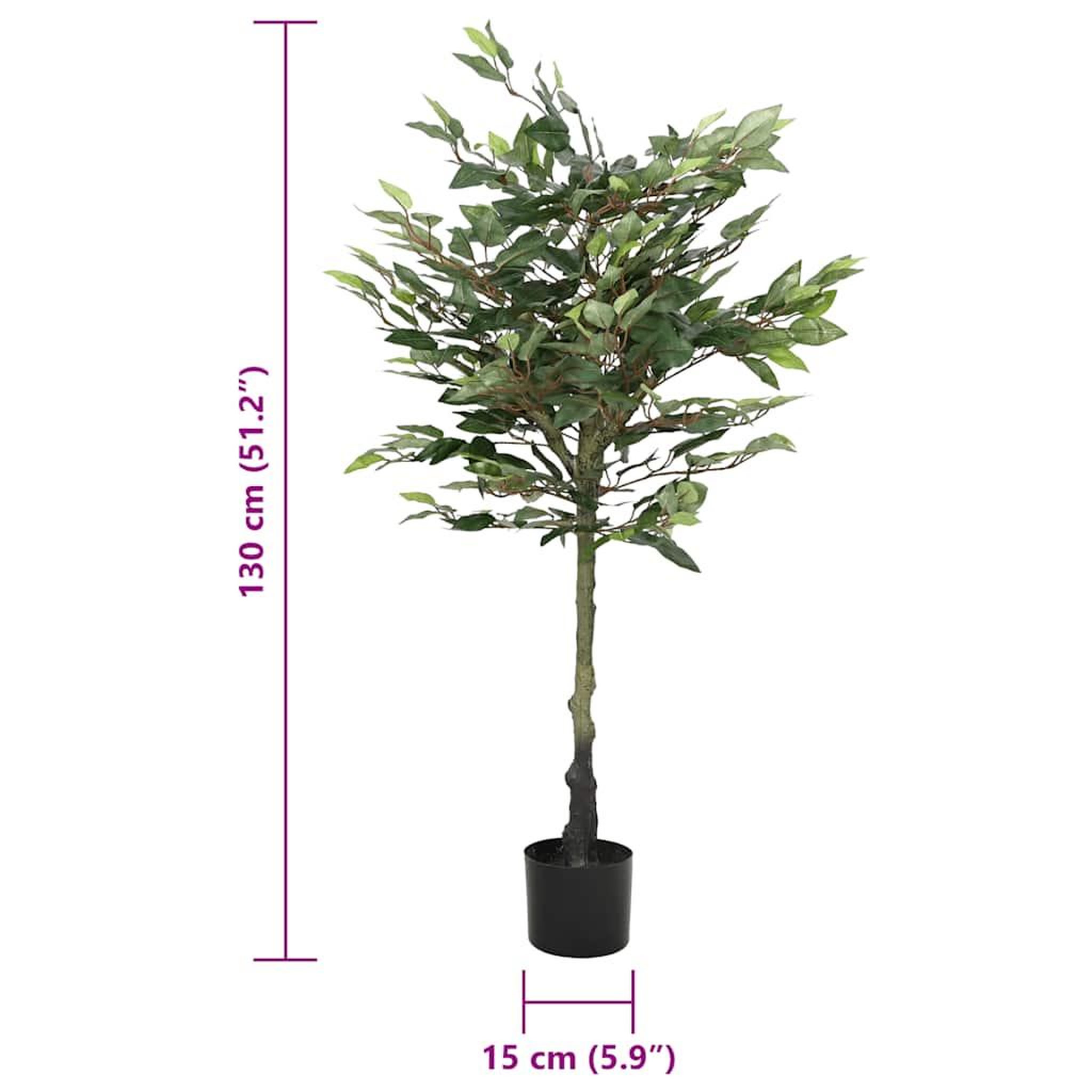 Voir la diapositive 6 : VIDAXL Ficus artificiel 480 feuilles 130 cm vert