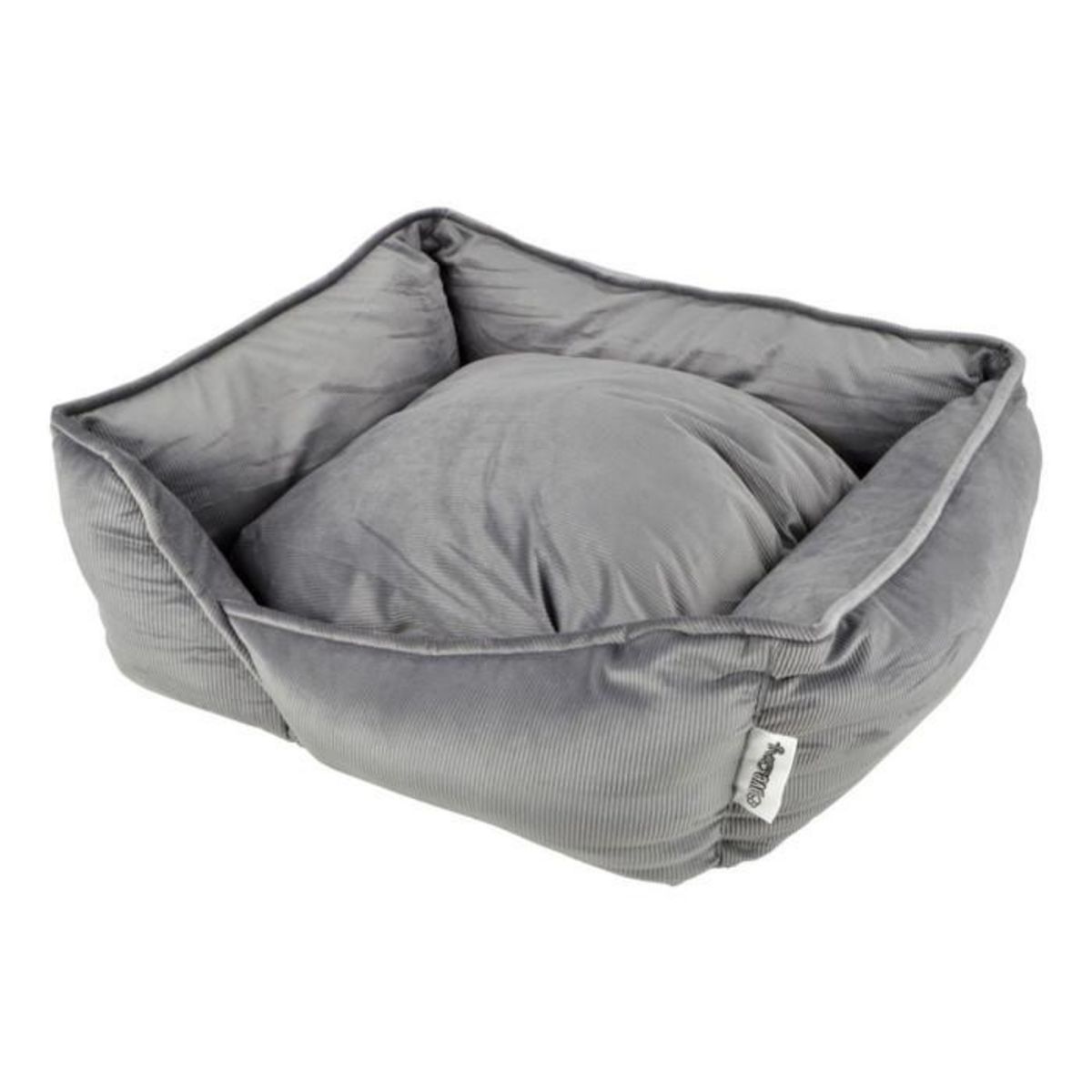 Paris Prix Panier Chien & Chat Velours  Crafty  55cm Gris