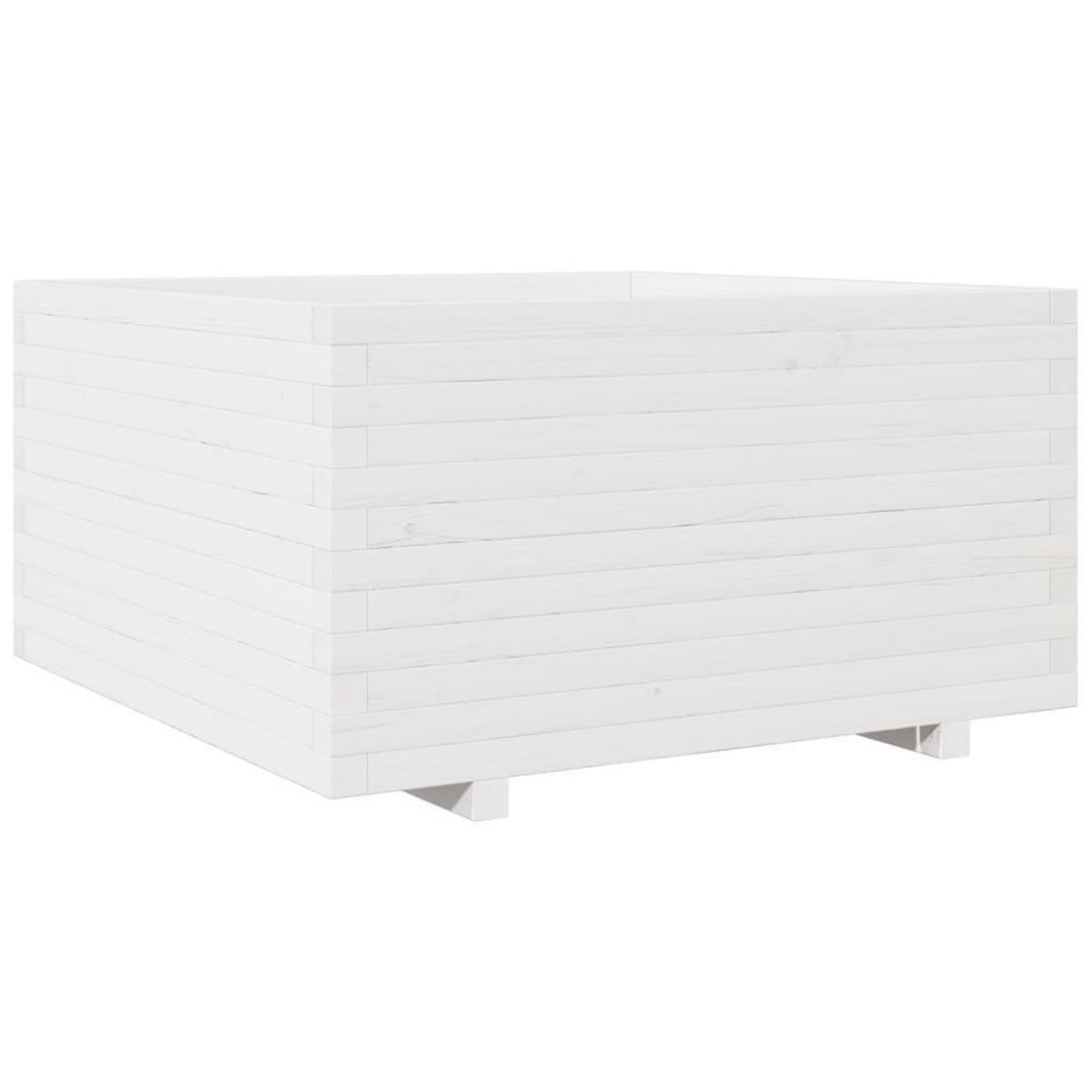 VIDAXL Jardiniere blanc 90x90x49,5 cm bois de pin massif