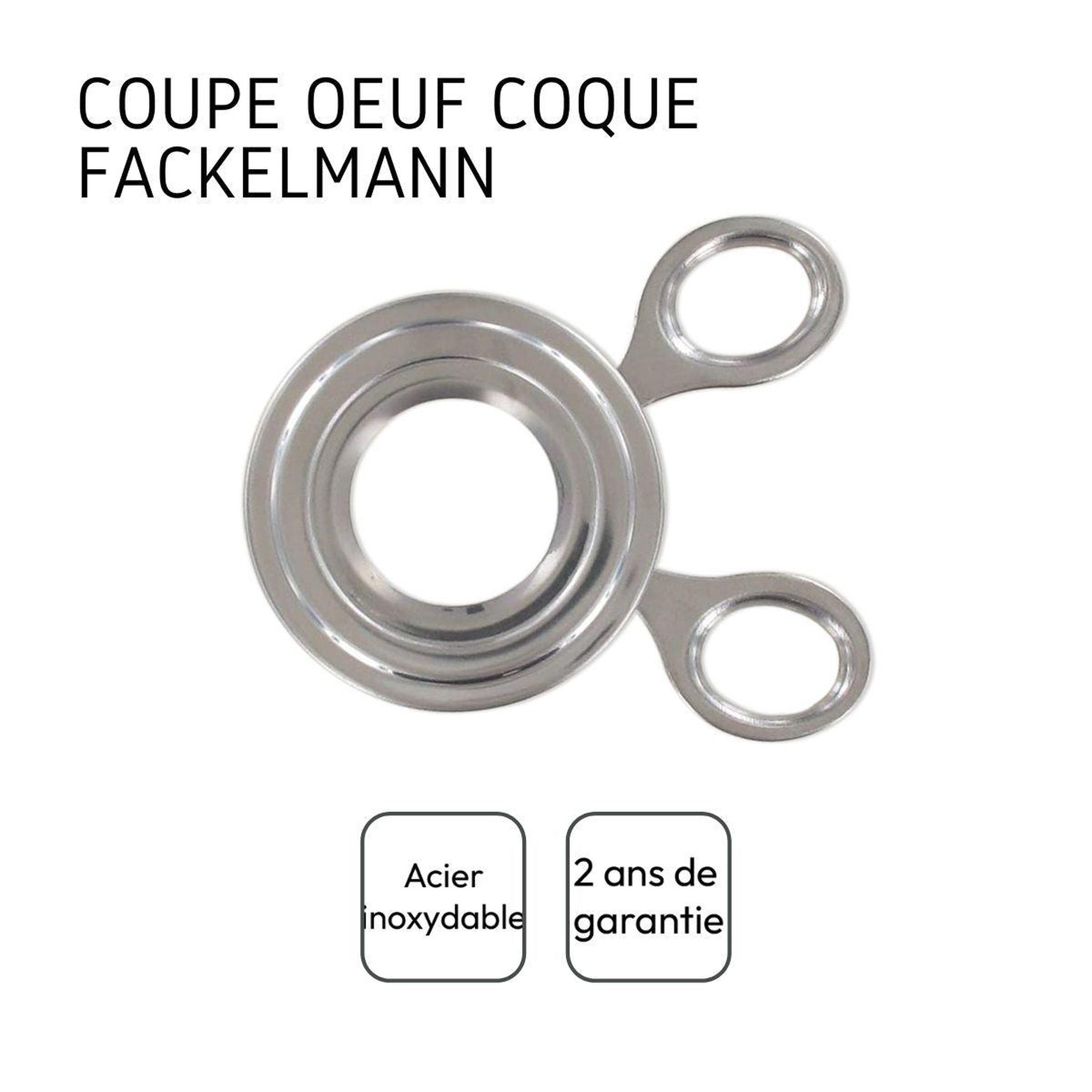 Voir la diapositive 4 : Fackelmann Coupe-œuf à la coque inox fackelmann