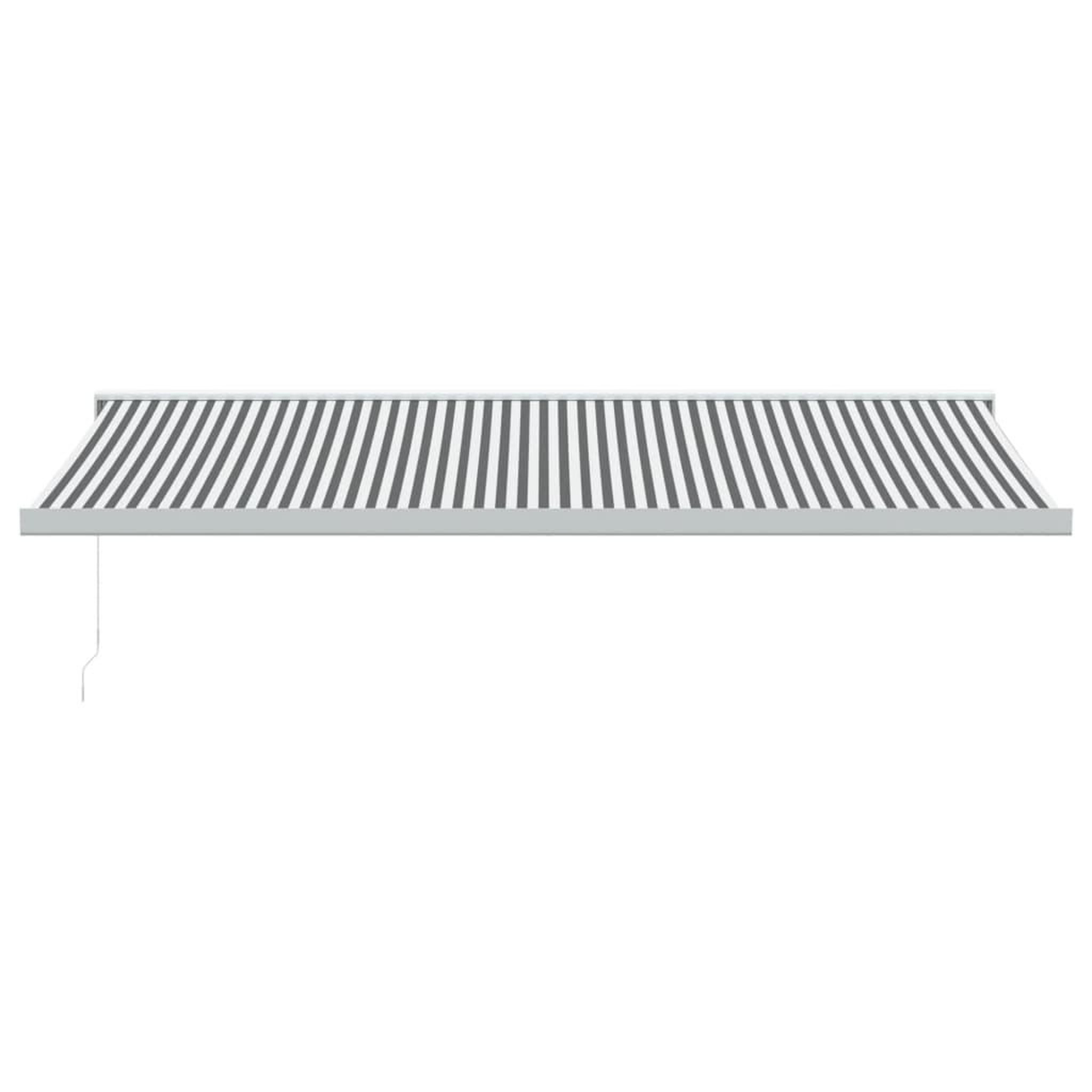 Voir la diapositive 3 : VIDAXL Auvent retractable anthracite et blanc 5x3 m tissu et aluminium