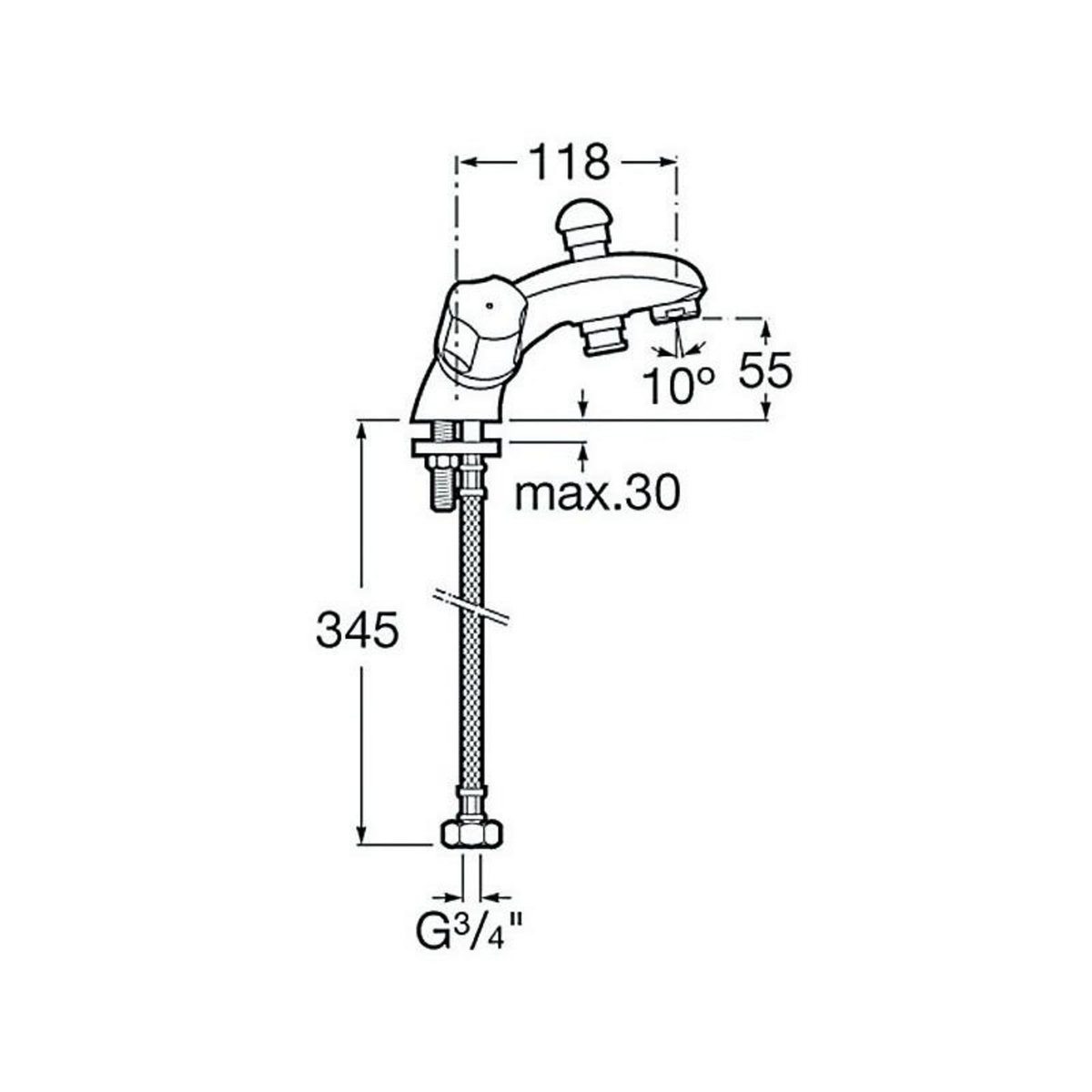 Roca Mélangeur bain douche NIAGARA N mural bicommande sans raccords ROCA A5A0269C00