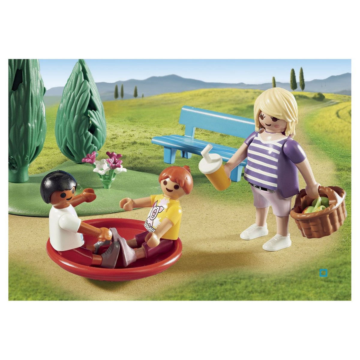 PLAYMOBIL 9423 - Family Fun - Parc de jeu avec toboggan
