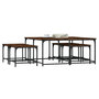 Voir la diapositive 3 : VIDAXL Tables basses gigognes 5 pcs chene fume bois d'ingenierie