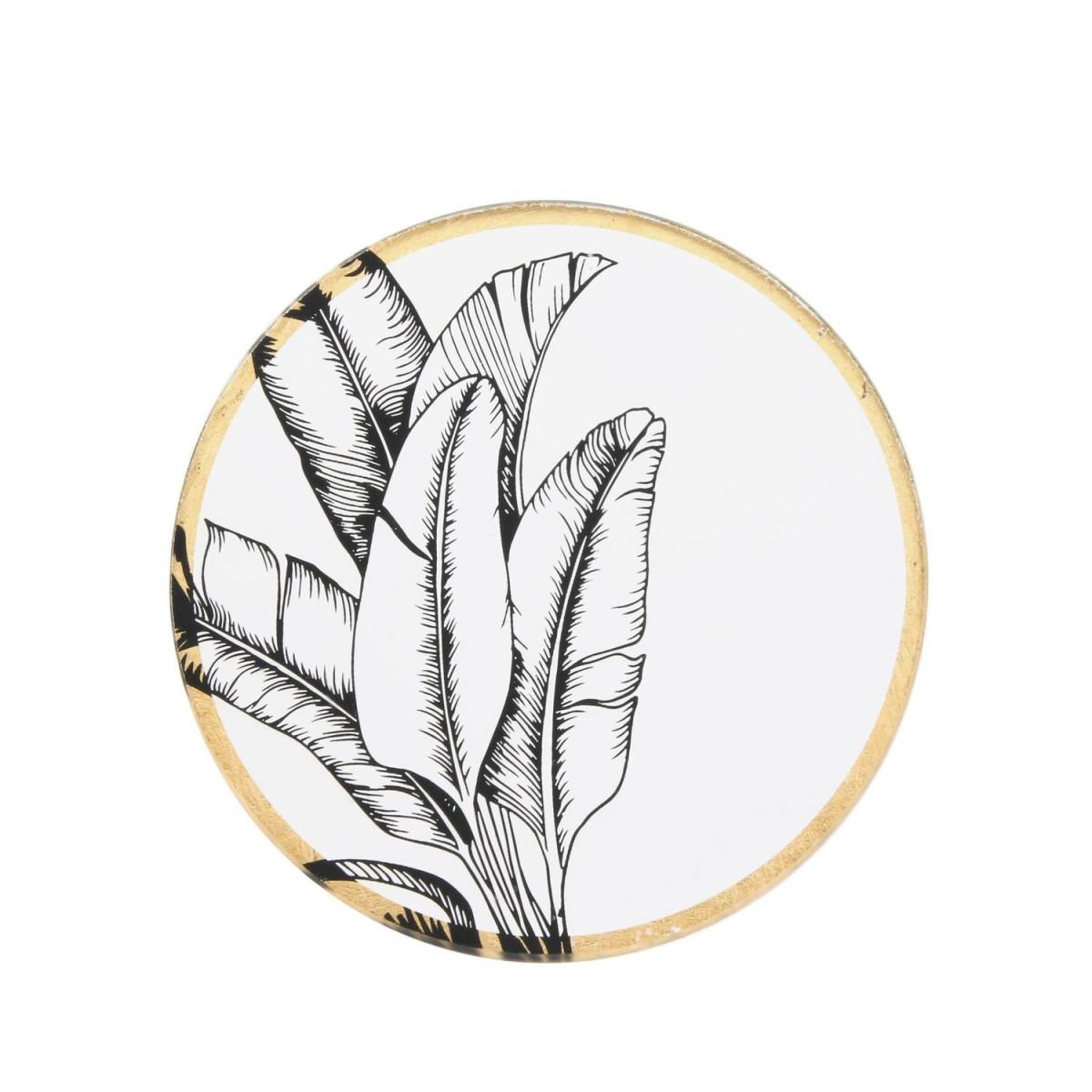 Voir la diapositive 3 : The Home Deco Factory Lot de 4 dessous de verre  natural wild  10cm or
