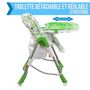 Voir la diapositive 6 : Monsieur Bébé Chaise haute bébé pliable réglable hauteur dossier tablette - Ptit