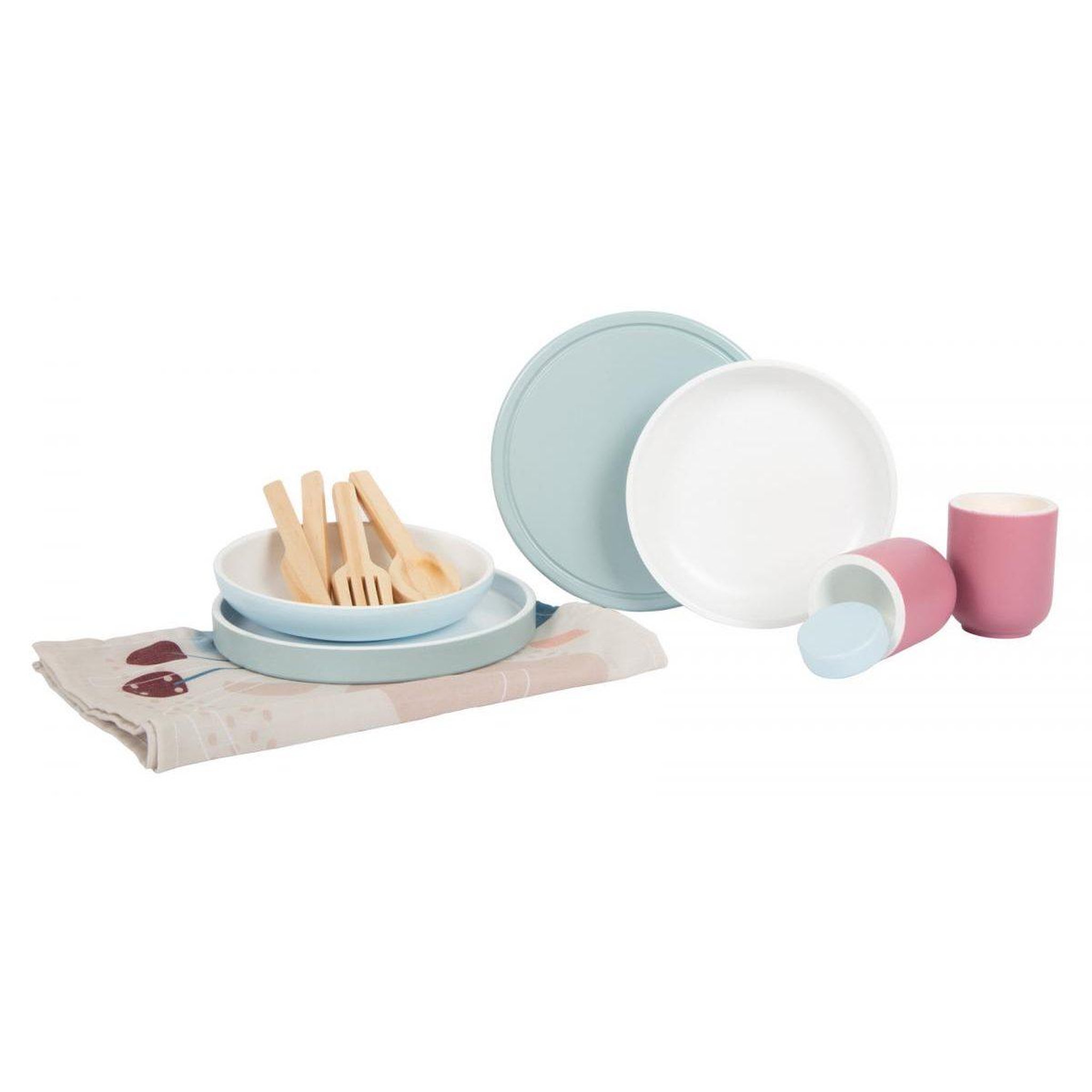Voir la diapositive 2 : SMALLFOOT Service de table tasty en bois