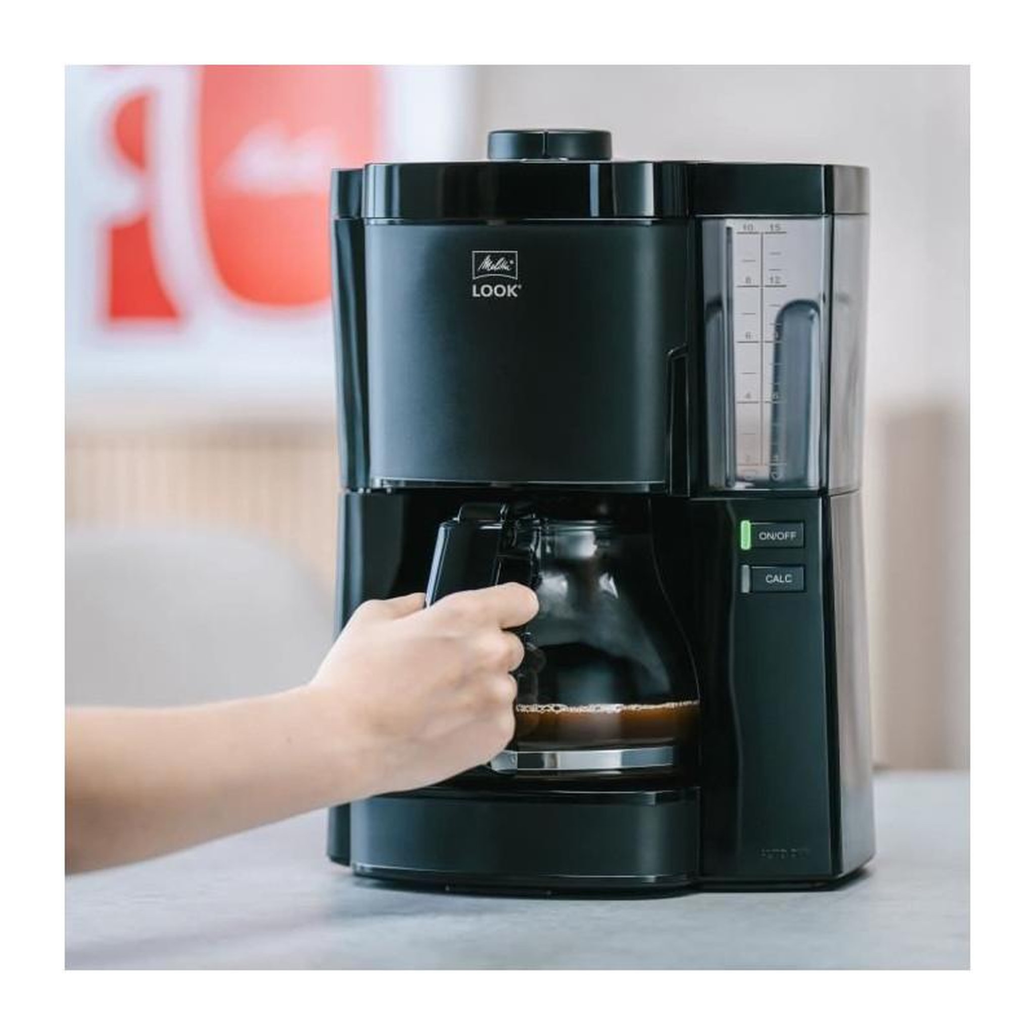 Voir la diapositive 4 : Melitta Cafetiere - MELITTA - Look V Glass 1025-02 - 1080 W - 1,25 L - Noir