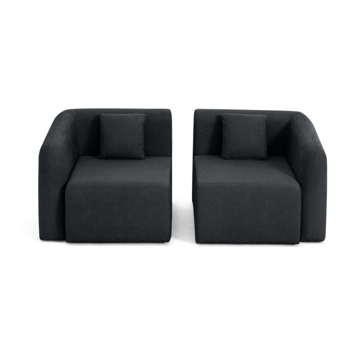 LISA DESIGN Ikare - canapé modulable 2 places - en tissu