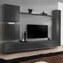 Voir la diapositive 1 : Paris Prix Meuble TV Mural Design  Switch VIII  280cm Gris