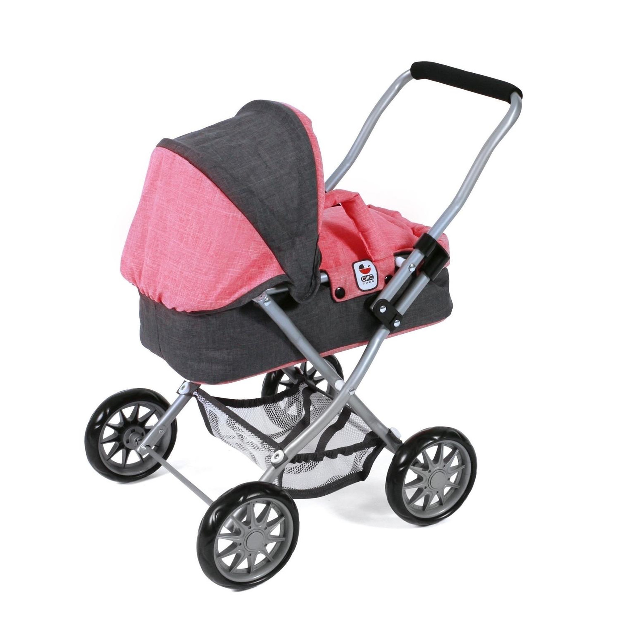 Voir la diapositive 3 : BAYER CHIC 2000 Mini landau à câlins SMARTY, anthracite-rose pour poupée